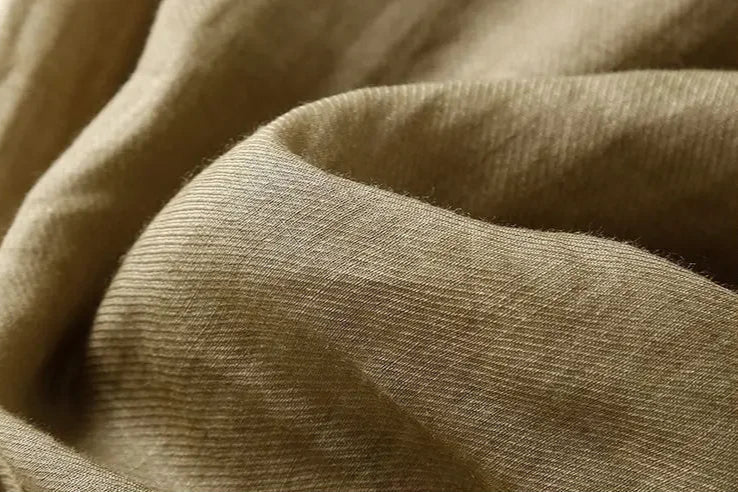 Olivia Bennet | Linen Trousers for Women in Natural Fit, Beige