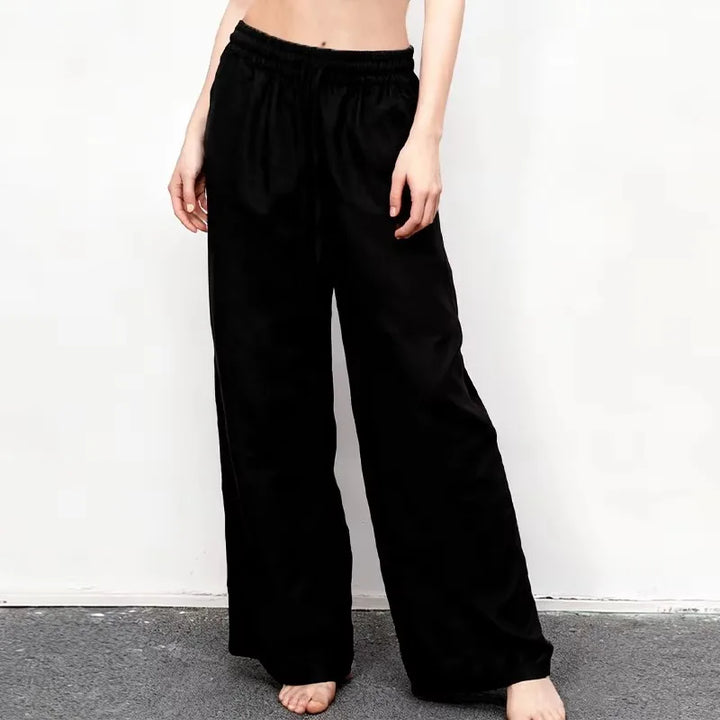 Olivia Bennet | Linen Lounge Pant for Women in Natural Fit