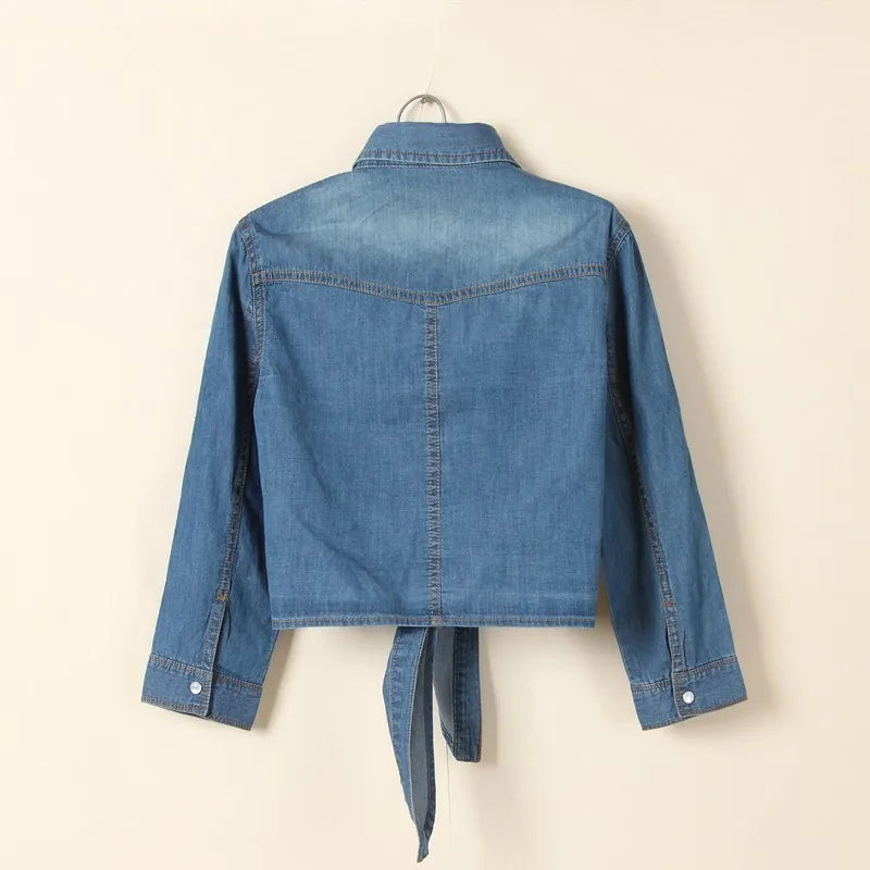 Olivia Bennet | Denim Crop Top for Women in Summer Fit