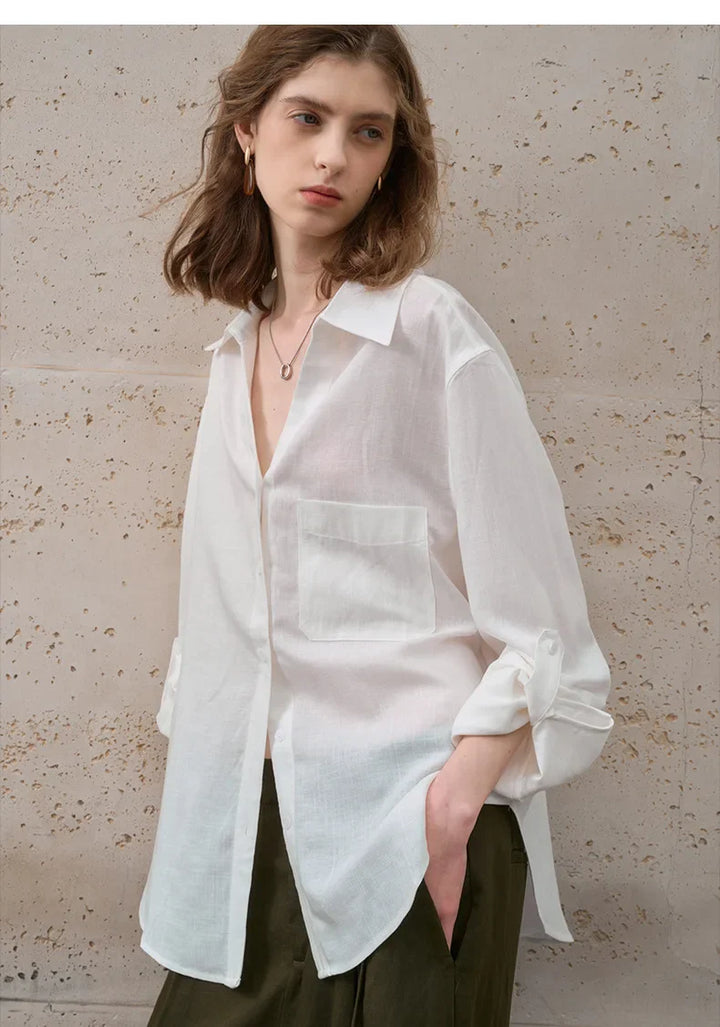 Olivia Bennet | Classic Linen Shirt for Women