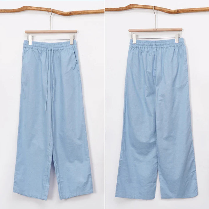 Olivia Bennet | Linen Lounge Pant for Women in Natural Fit