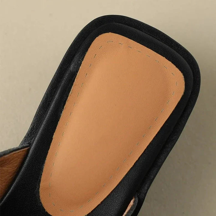Olivia Bennet | Leather Heeled Sandals for Women