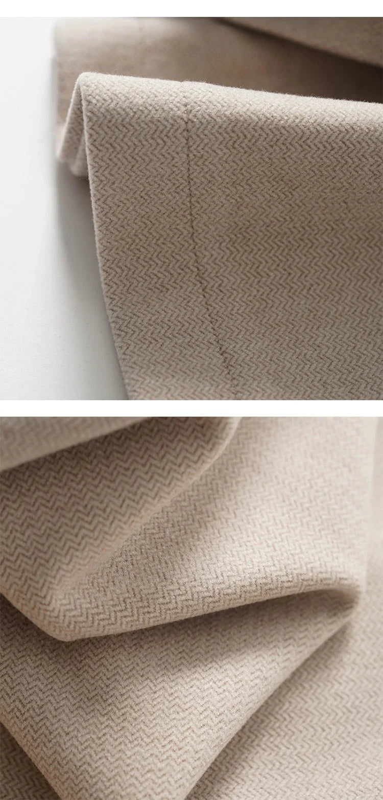 Olivia Bennet | Wide Leg Wool Trousers for Women in Black