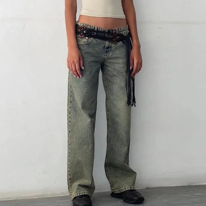 Olivia Bennet | Low-Waist Denim Jeans for Women