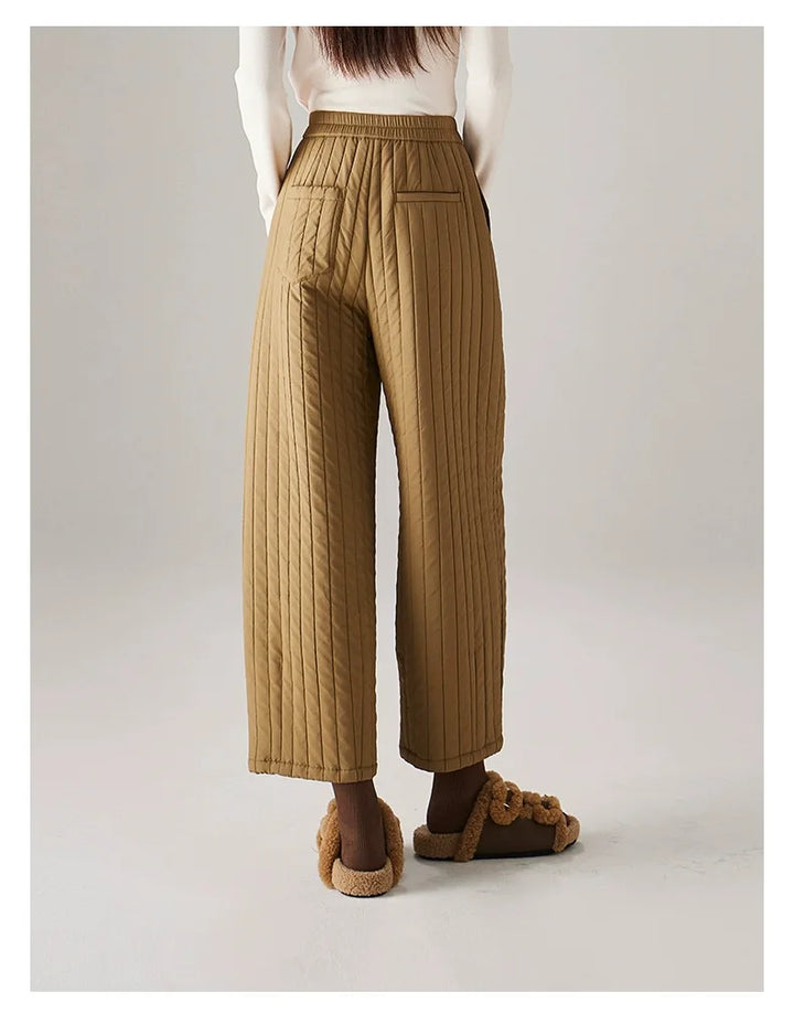 Olivia Bennet | Cotton Wide-Leg Pants for Women in Natural Color
