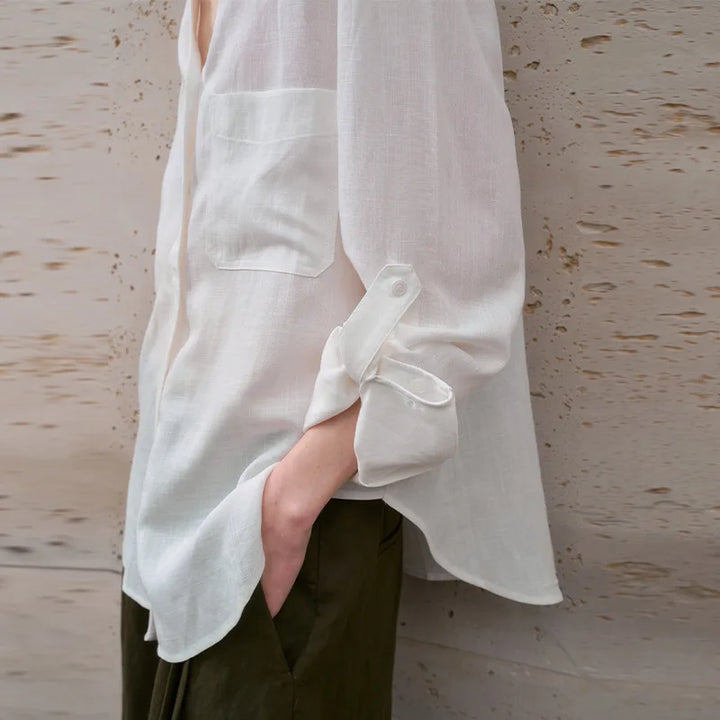 Olivia Bennet | Classic Linen Shirt for Women