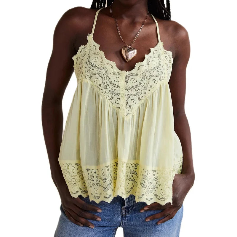 Olivia Bennet | Lace Cami for Women in White