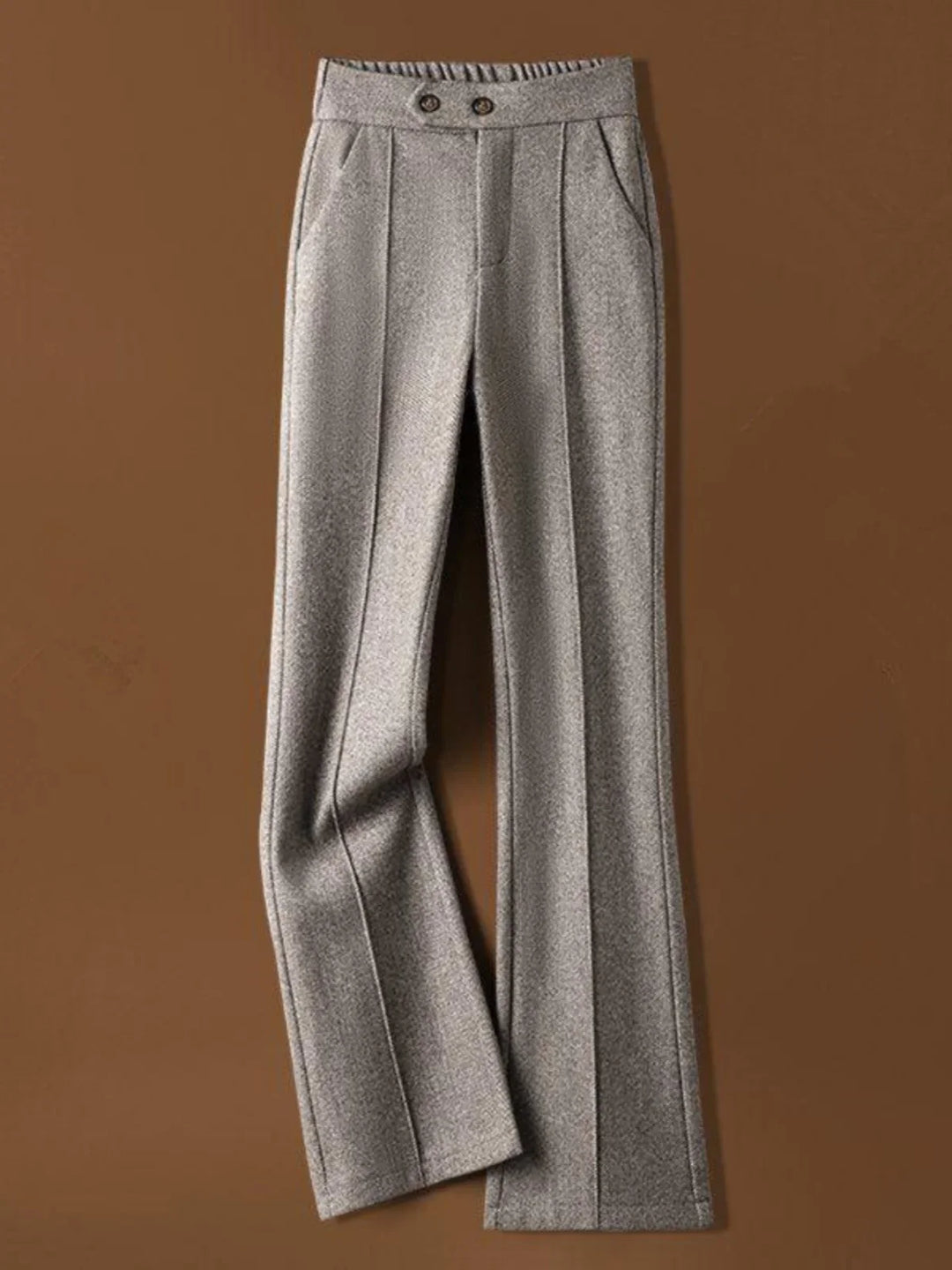 Olivia Bennet | Wool-Blend Flare Trousers for Women in Black