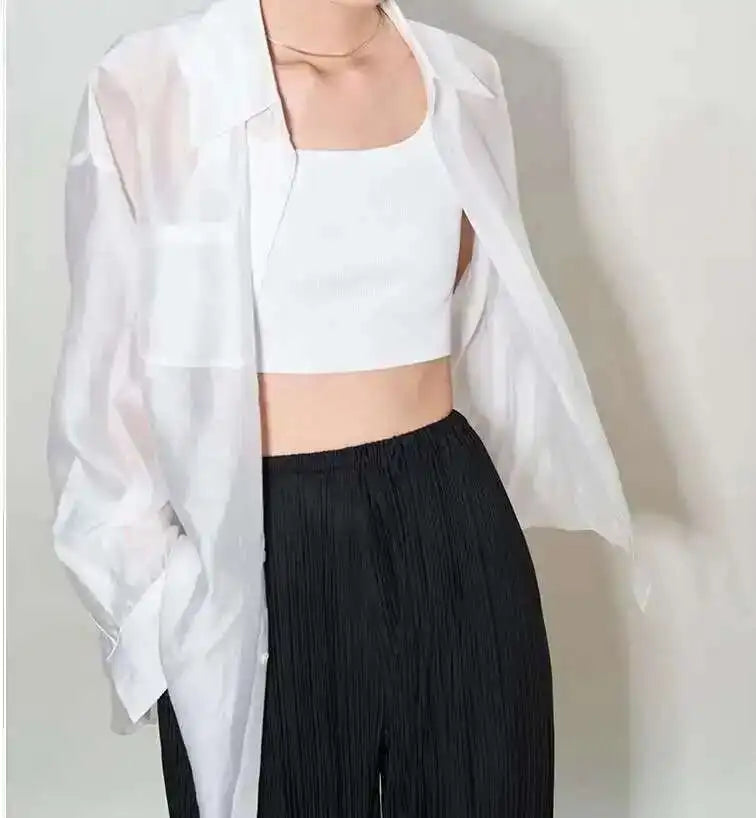 Olivia Bennet | Silk Poplin Blouse for Women in Flowing Fit