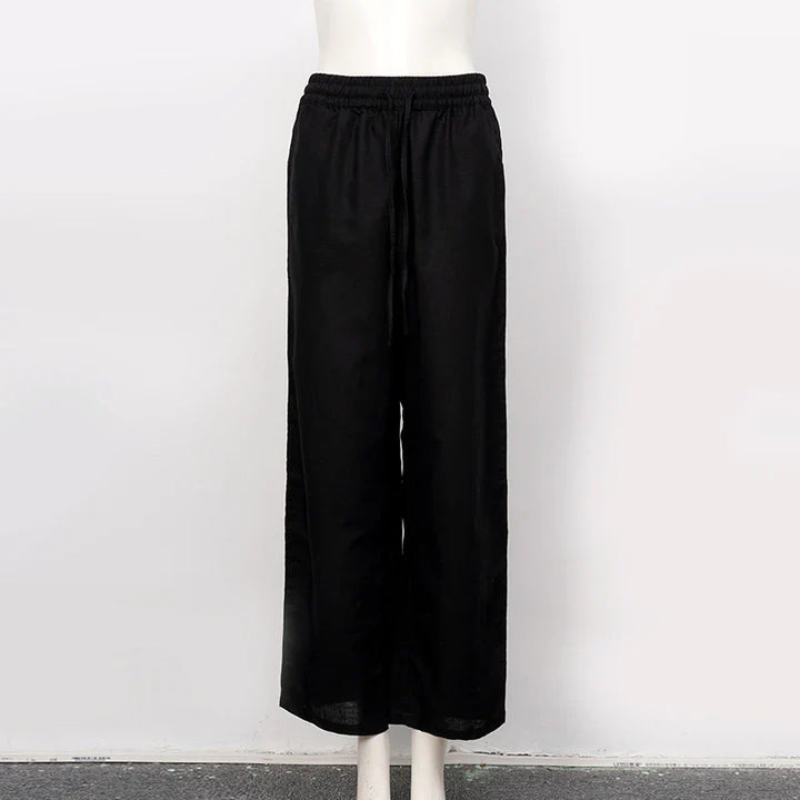 Olivia Bennet | Linen Lounge Pant for Women in Natural Fit