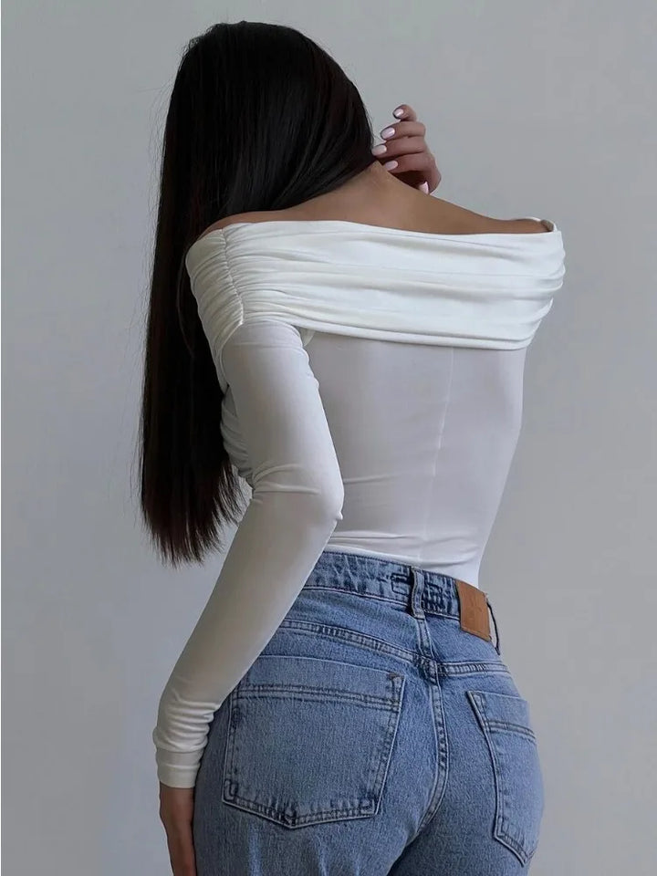 Olivia Bennet | Women's Cotton Casual Top in White