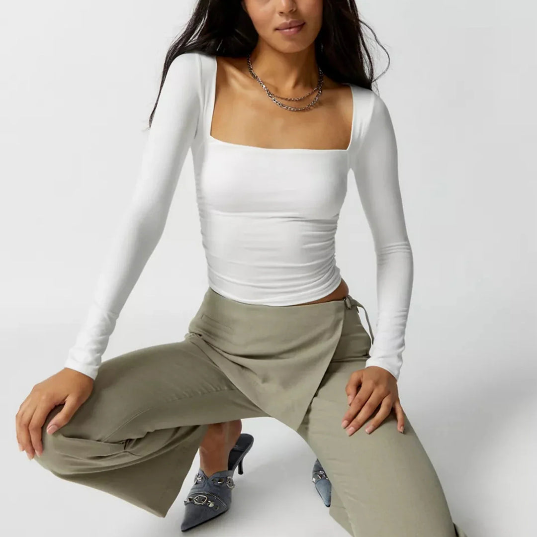 Olivia Bennet | Twilight Top, Women's, Cotton, Regular Fit, Blue, Casual