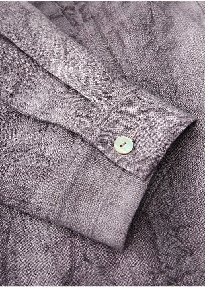Olivia Bennet | Pleated Linen Button Shirt