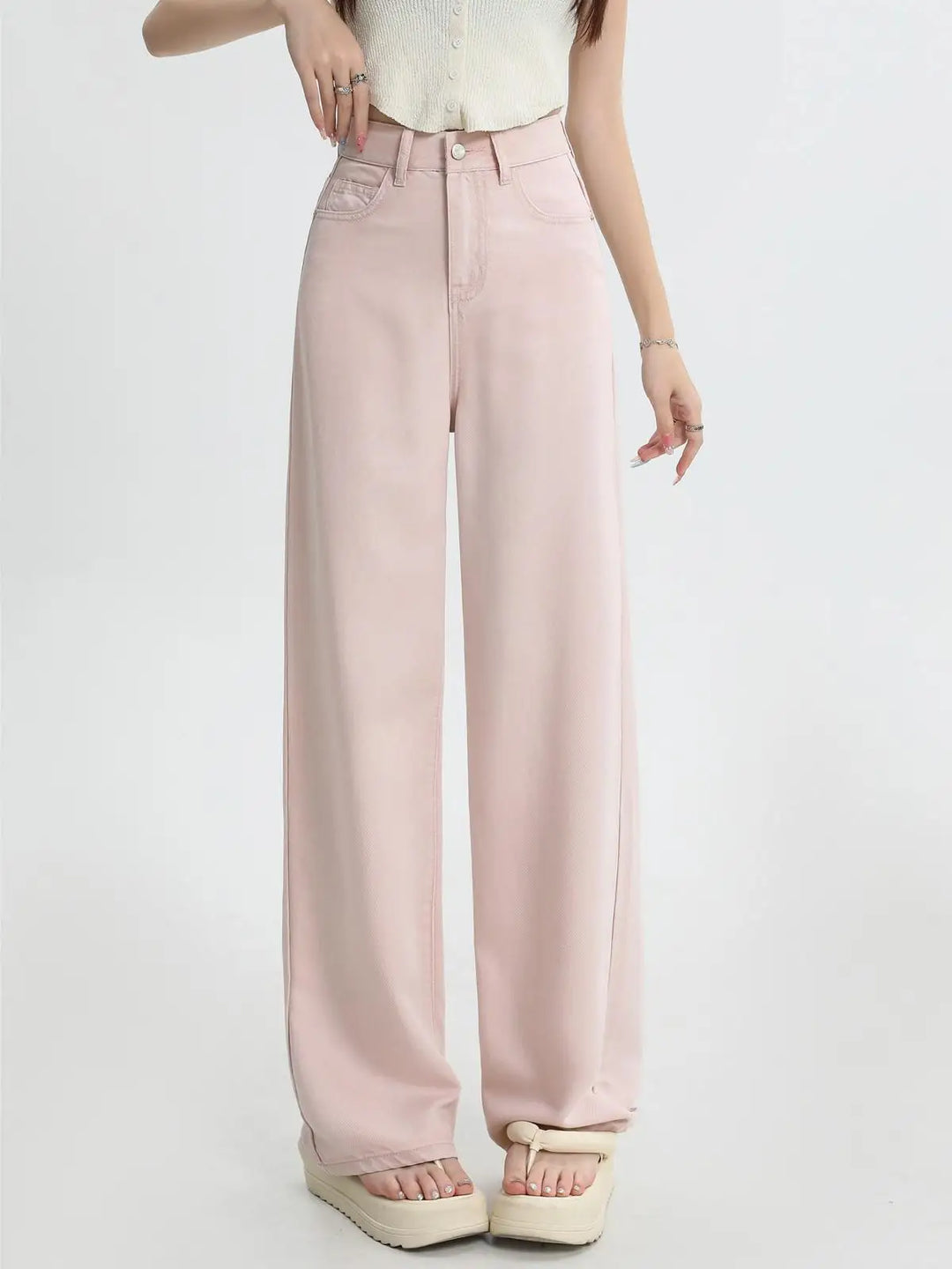 Olivia Bennet | Pink Denim Jeans for Women