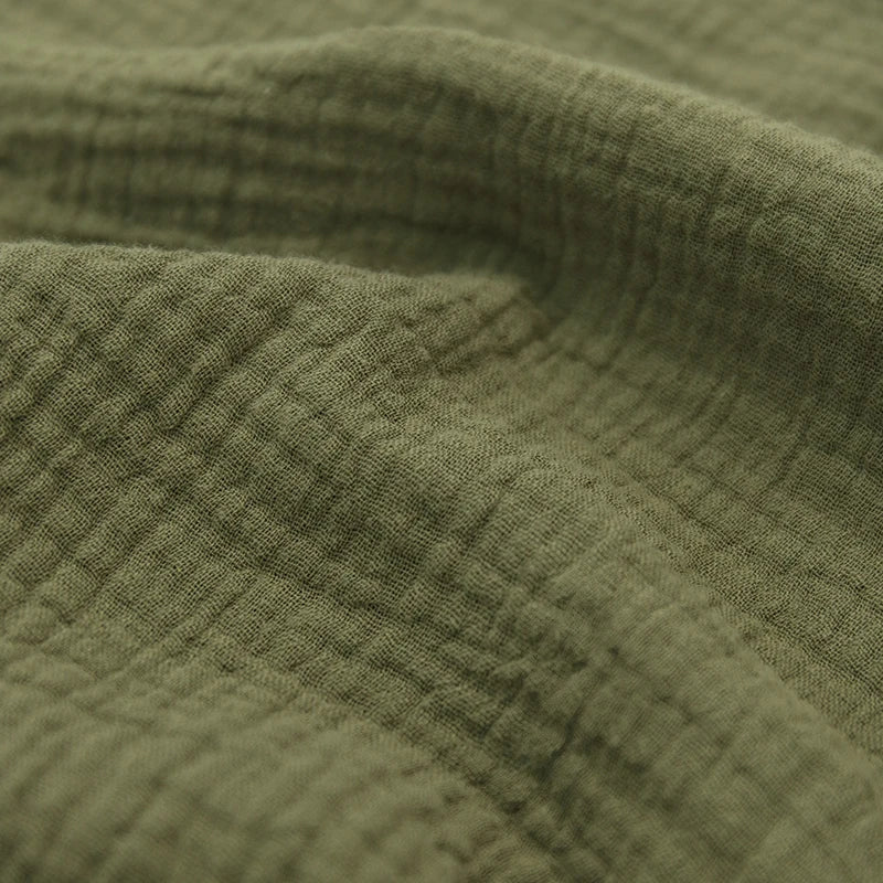 Olivia Bennet | V-Neck Crop Tee for Women in Gauze Fabric