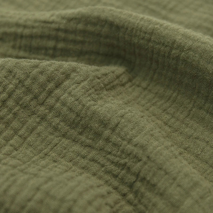Olivia Bennet | V-Neck Crop Tee for Women in Gauze Fabric