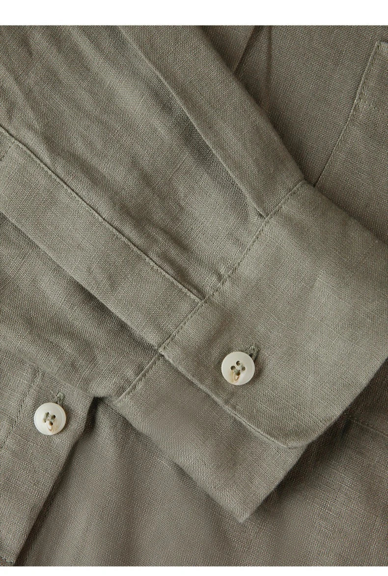 Olivia Bennet | Cropped Linen Overshirt for Women in Natural