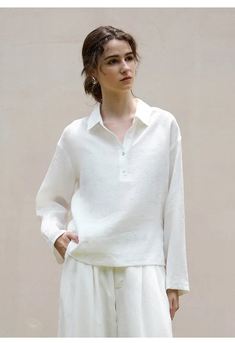 Olivia Bennet | Linen Pullover for Women in Classic Fit