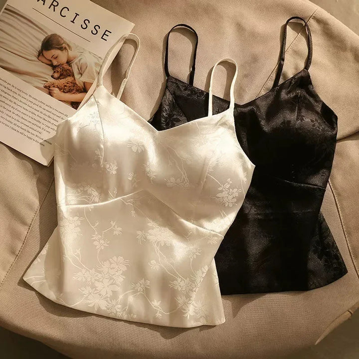 Olivia Bennet | Satin Corset for Women in Jacquard Style