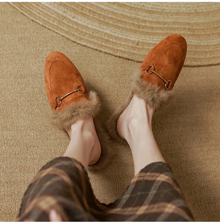 Olivia Bennet | Luxe Mule for Women in Leather, Slip-On, Black