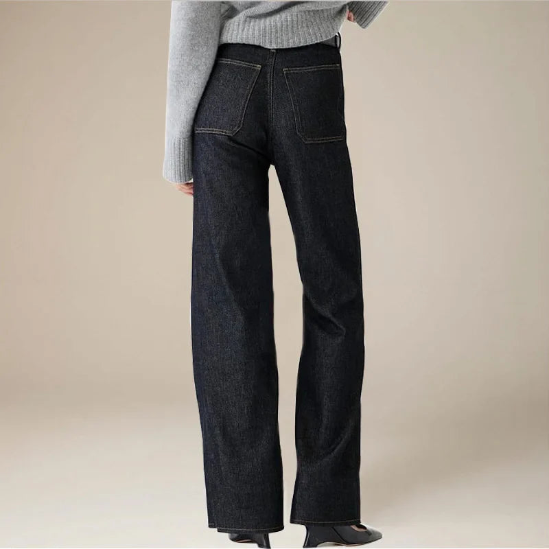 Olivia Bennet | Classic Wide-Leg Jean for Women in Denim Blue