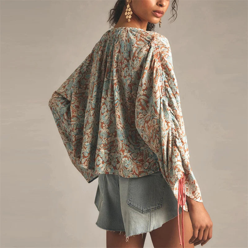 Olivia Bennet | Floral Blouse for Women in Lightweight Fabric
