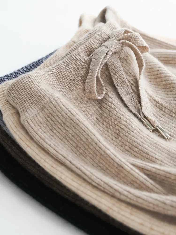 Olivia Bennet | Wool Wide Leg Pants for Women