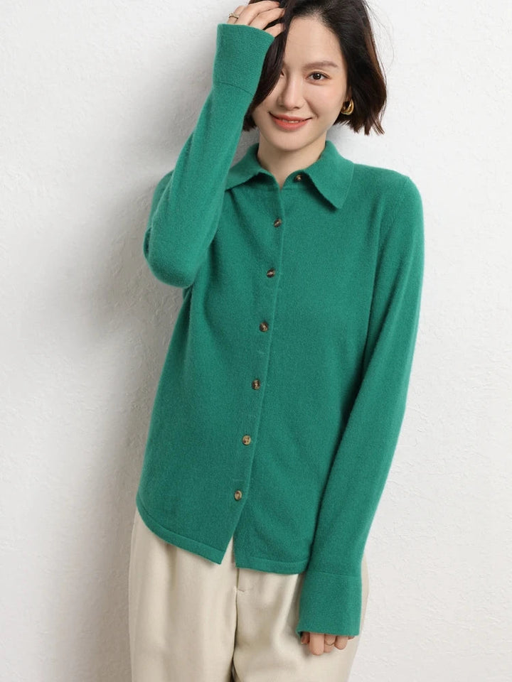 Olivia Bennet | Wool Polo for Women in Classic Fit, Navy
