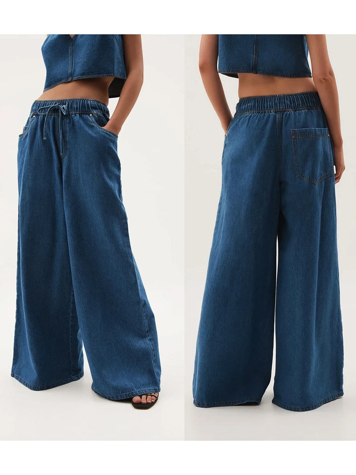 Olivia Bennet | Wide-Leg Jean for Women in Denim Blue