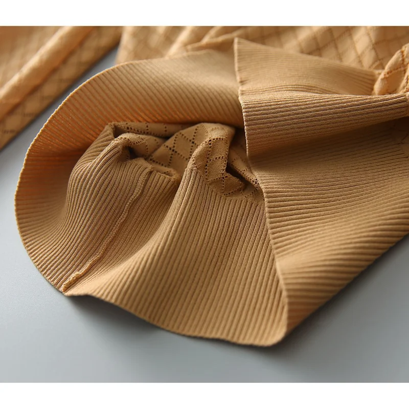 Olivia Bennet | Diamond Knit Top for Women in Natural Color