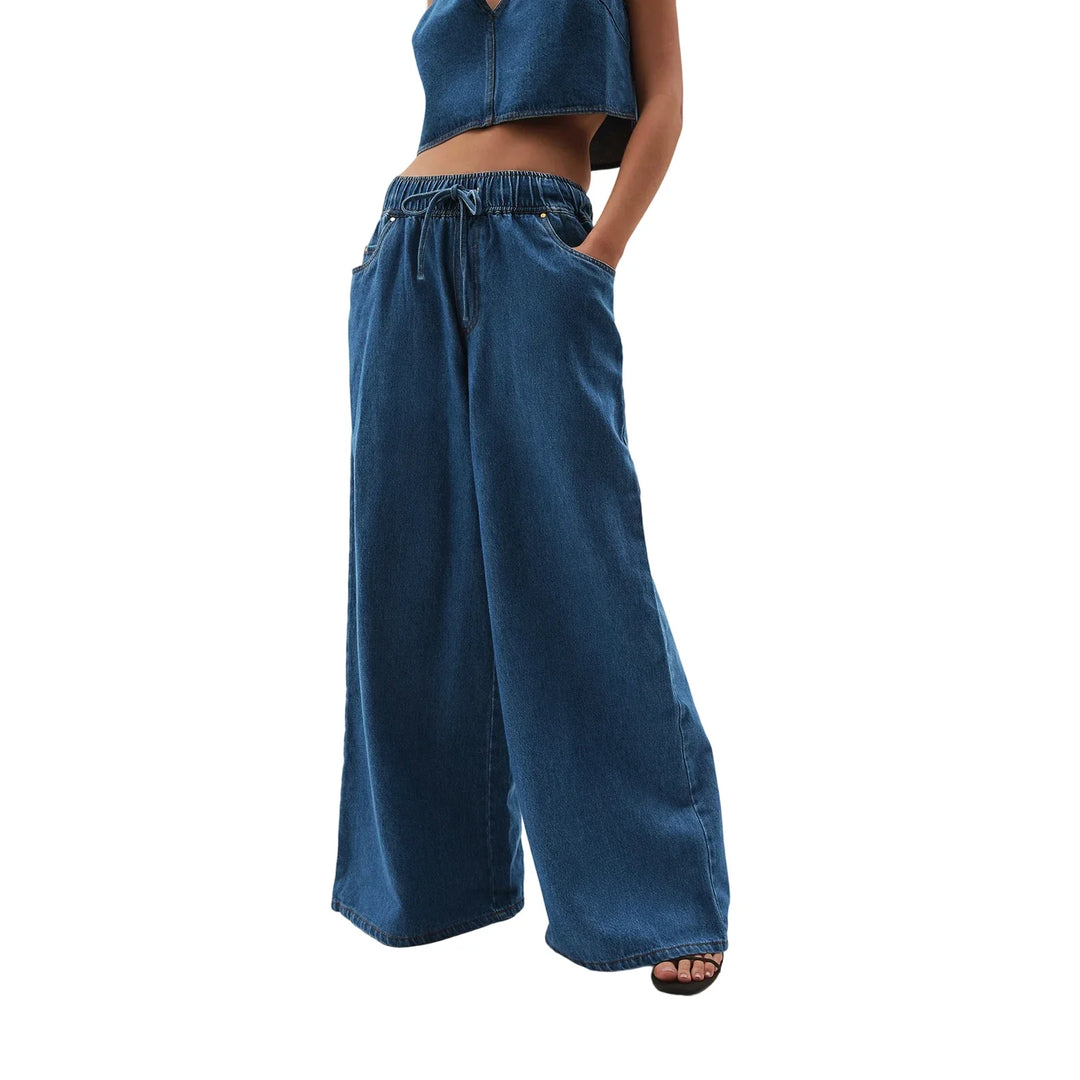 Olivia Bennet | Wide-Leg Jean for Women in Denim Blue