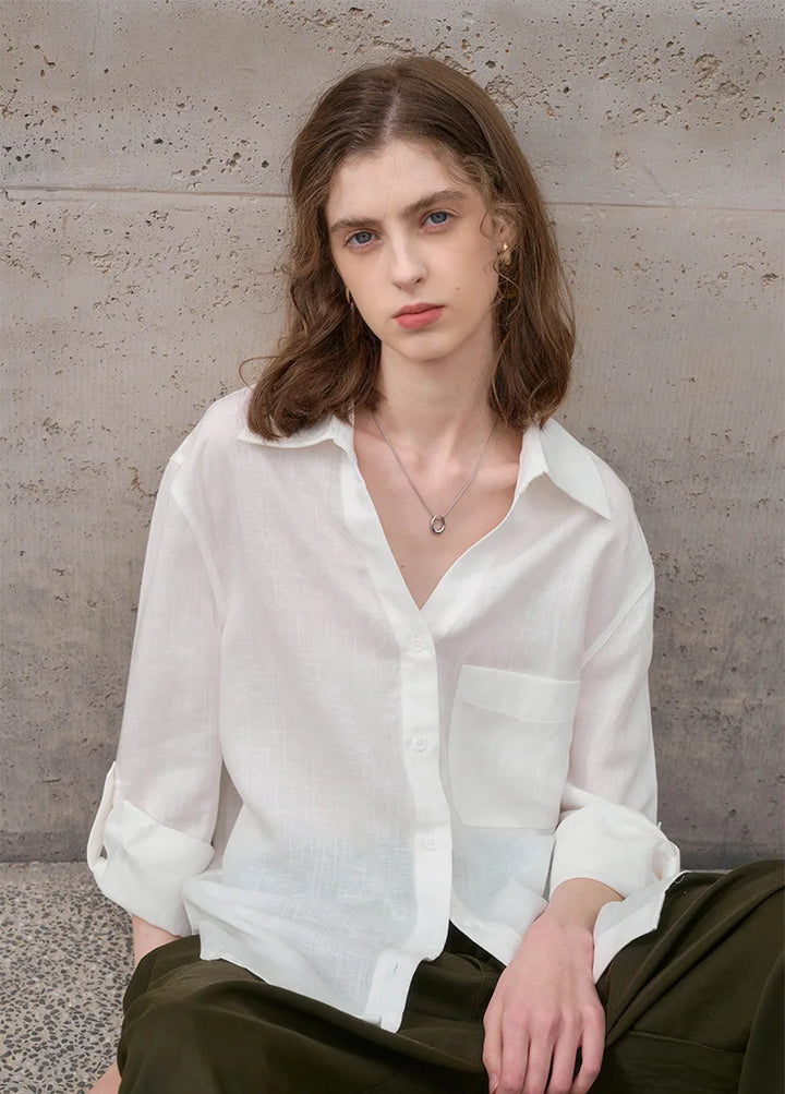 Olivia Bennet | Classic Linen Shirt for Women