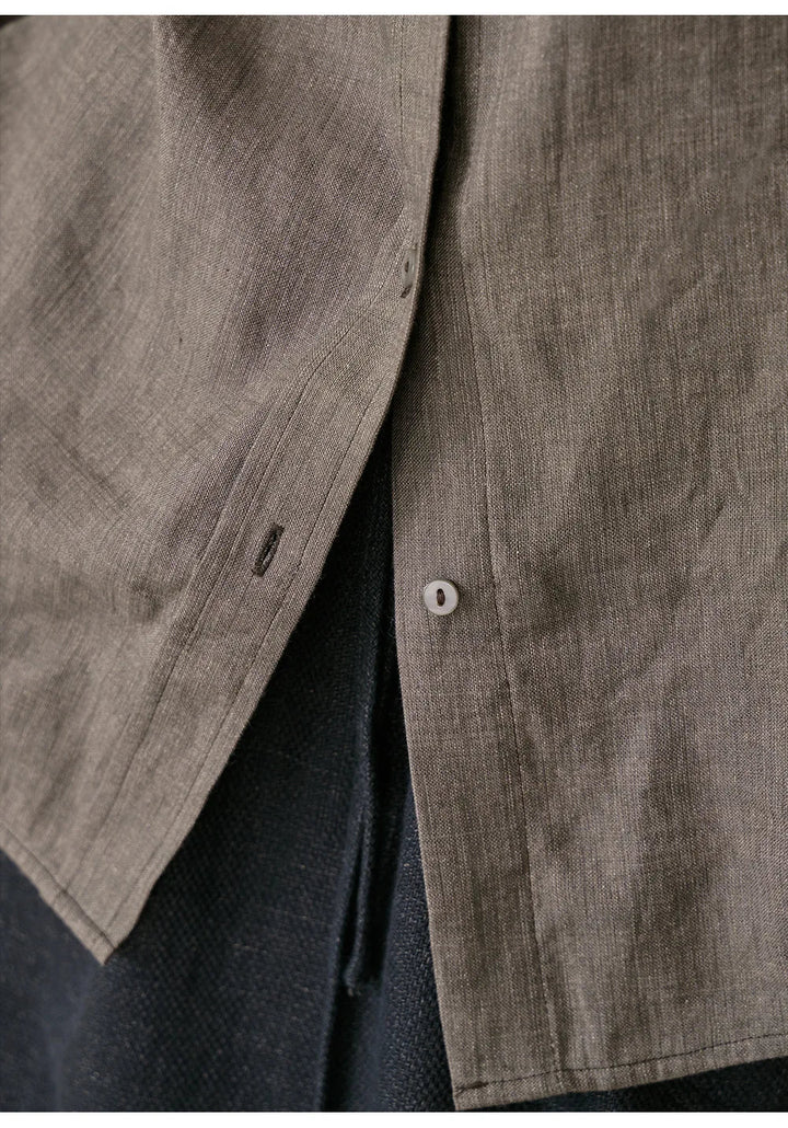 Olivia Bennet | Linen Shirt for Women, Relaxed Fit, White