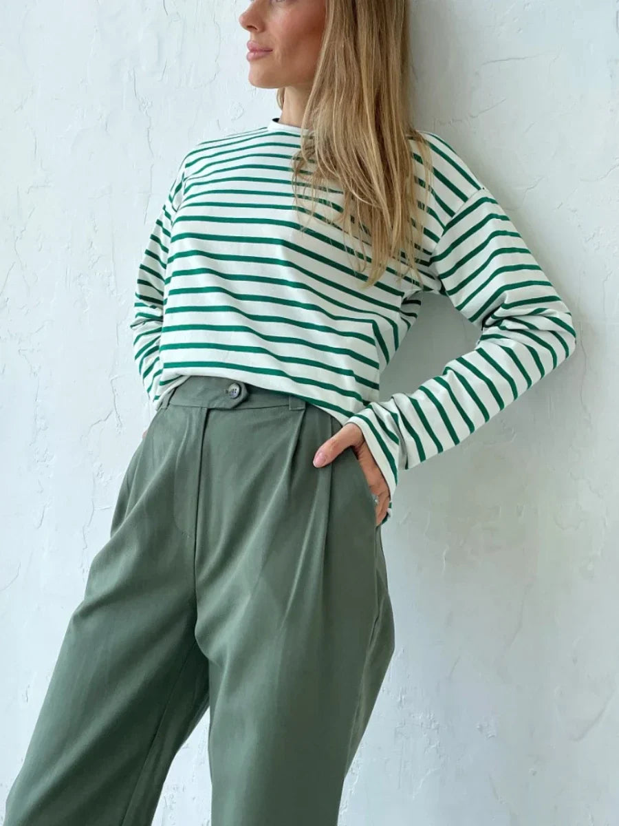 Olivia Bennet | Striped Cotton Shirt