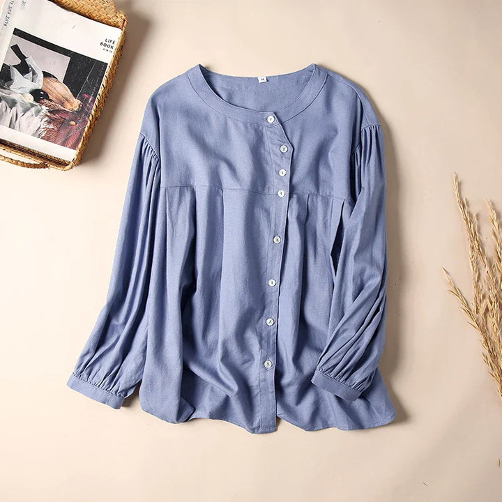 Olivia Bennet | Gathered Lantern Sleeve Blouse