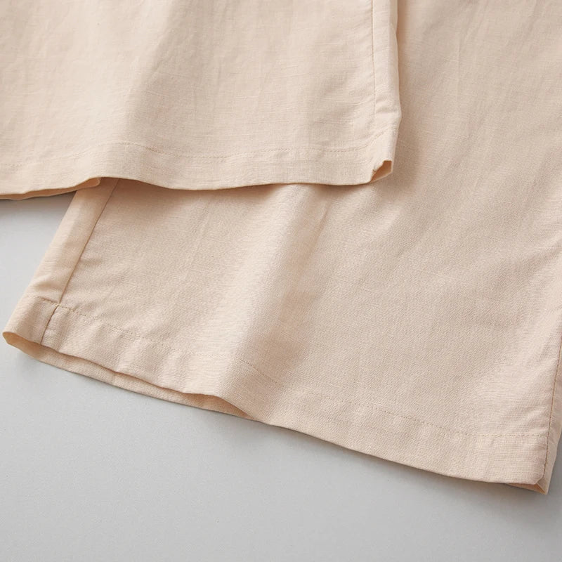 Olivia Bennet | Cotton Wide-Leg Pant for Women in Natural