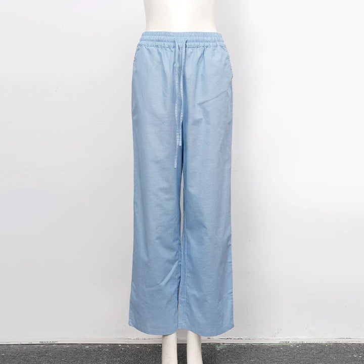 Olivia Bennet | Linen Lounge Pant for Women in Natural Fit