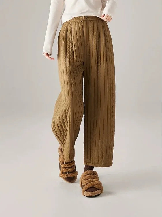 Olivia Bennet | Cotton Wide-Leg Pants for Women in Natural Color