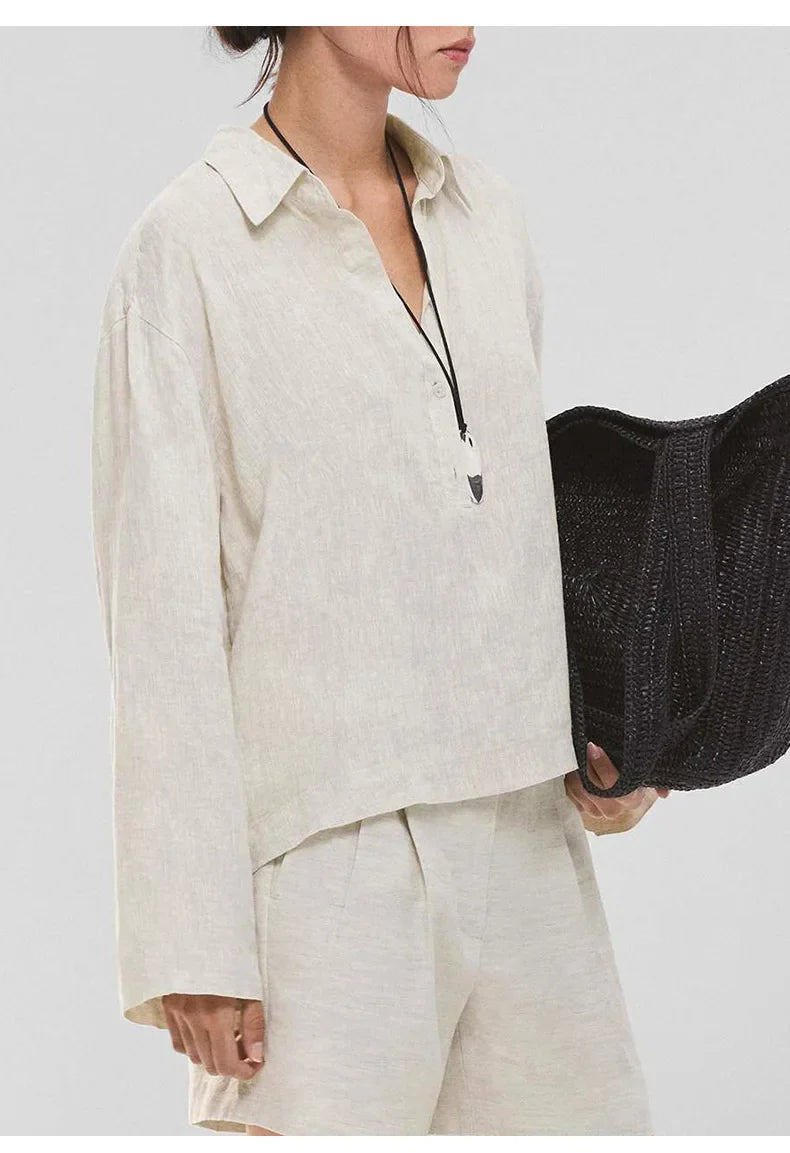 Olivia Bennet | Linen Pullover for Women in Classic Fit