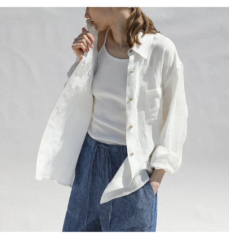 Olivia Bennet | Oversized Linen Blouse