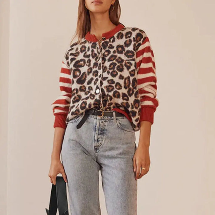 Olivia Bennet | Leopard Striped Top for Women