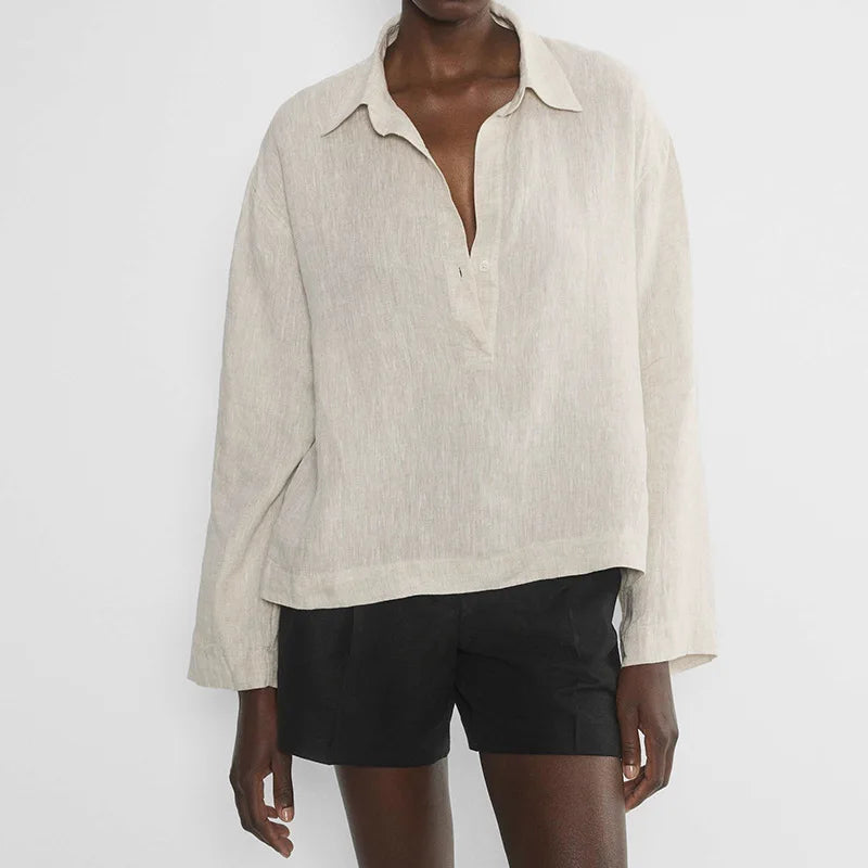 Olivia Bennet | Linen Pullover for Women in Classic Fit