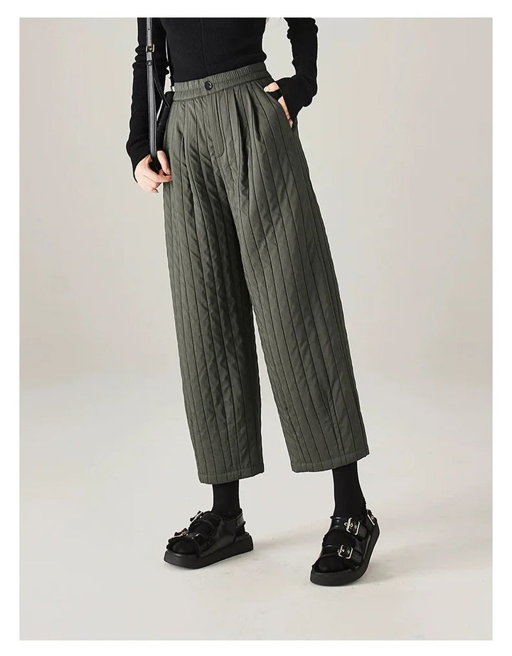 Olivia Bennet | Cotton Wide-Leg Pants for Women in Natural Color