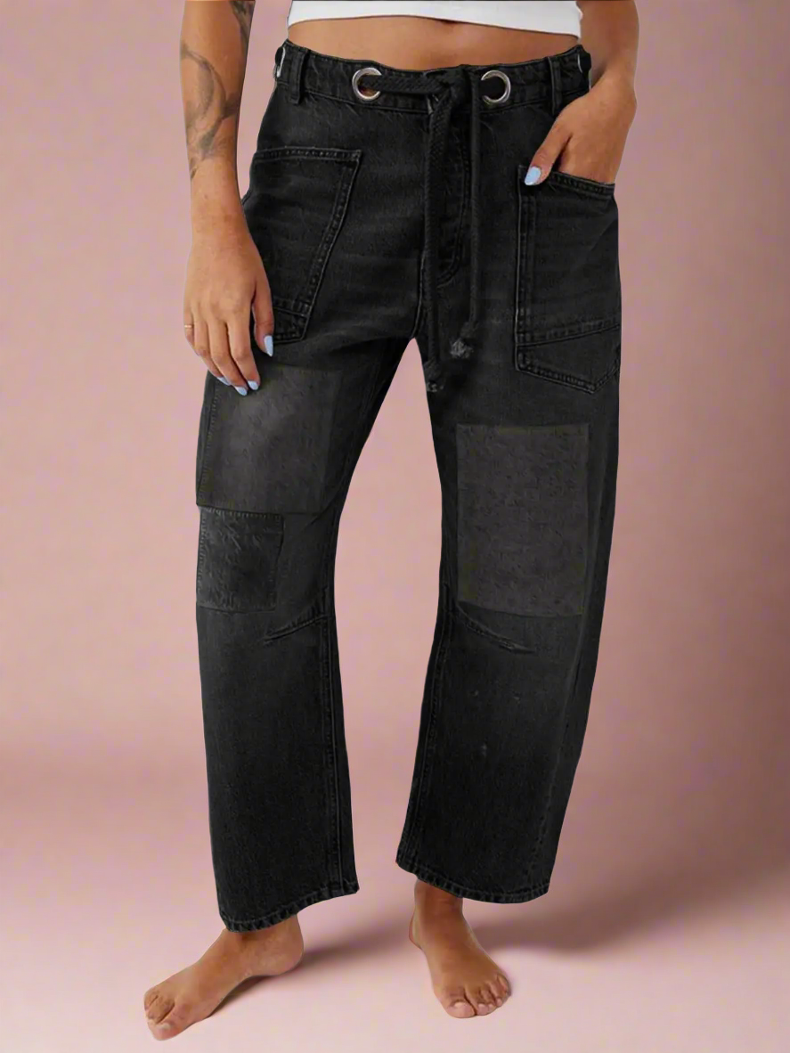 Olivia Bennet | Artisan Pants for Women in Natural Fabric, Relaxed Fit, Beige