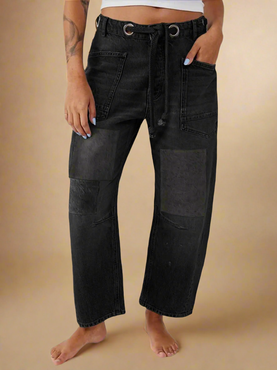 Olivia Bennet | Artisan Pants for Women in Natural Fabric, Relaxed Fit, Beige