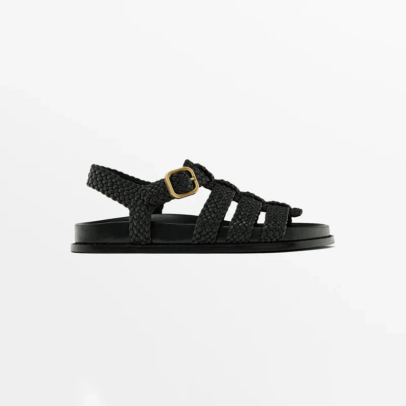 Olivia Bennet | Woven Sandals for Women in Natural Color