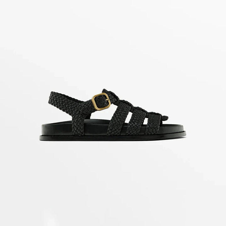 Olivia Bennet | Woven Sandals for Women in Natural Color