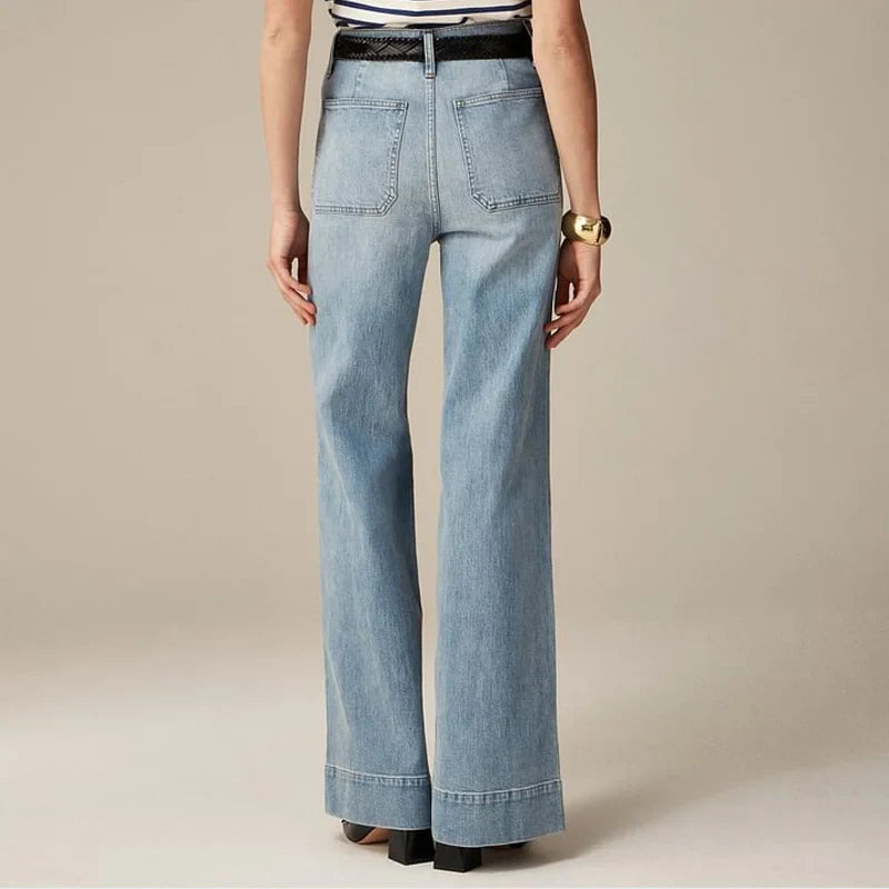 Olivia Bennet | Classic Wide-Leg Jean for Women in Denim Blue