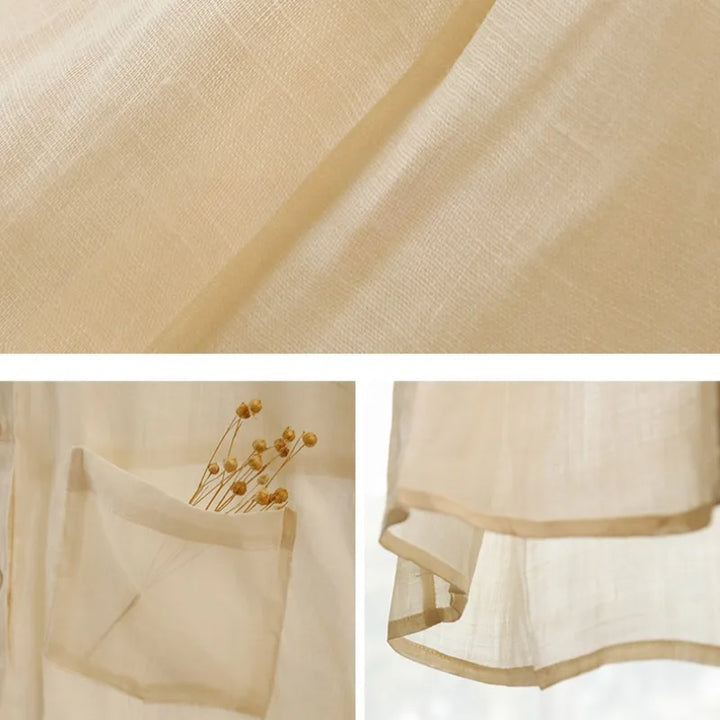 Olivia Bennet | Sheer Ramie Oversized Shirt
