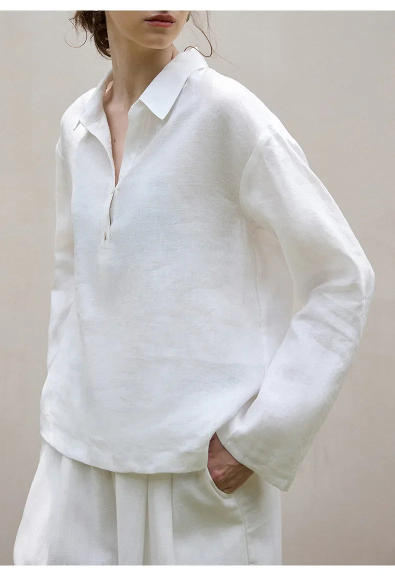 Olivia Bennet | Linen Pullover for Women in Classic Fit